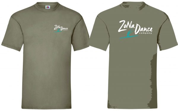 adult t-shirt khaki zona dance company