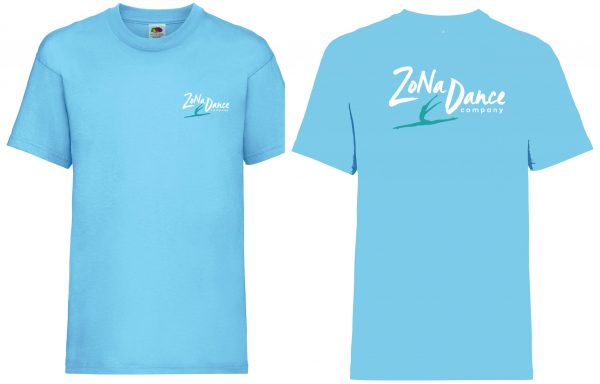t-shirt sky blue zona dance company